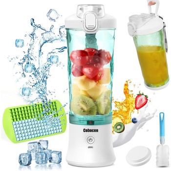 Mini Standmixer tragbar mit 6 Klingen aus Edelstahl - Blender Smoothie Maker To Go