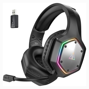 EKSA kabelloses Gaming-Headset für PS4 PS5 PC | 7.1 Surround-Sound mit Mikrofon