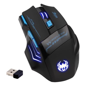 Zelotes kabellose Maus - Ergonomische PC-Maus mit 2,4 GHz, 7 Tasten